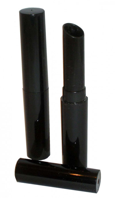 7mm Slim Line Shiny Black Lipstick Tube
